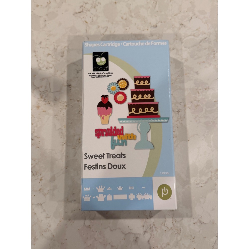 Cricut Sweet Treats‎ Shapes Cartridge 29-1557 Festins Doux New Unused Box